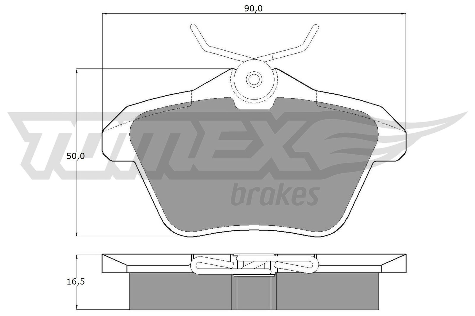 Obrázok Sada brzdových platničiek kotúčovej brzdy TOMEX Brakes  TX1268